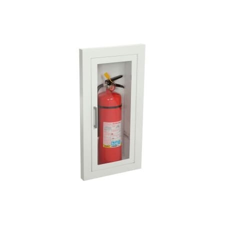 Activar Construction Products Group Activar Inc. Steel Fire Extinguisher Cabinet, Full Acrylic Window, Semi-Recessed, Fits 2-6.5 Lbs. 1816F10
